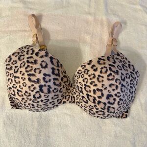 Victoria’s Secret Incredible Leopard Print Lined-Demi- Nude/Beige